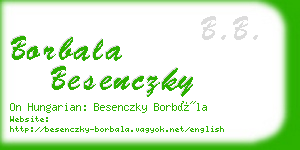 borbala besenczky business card